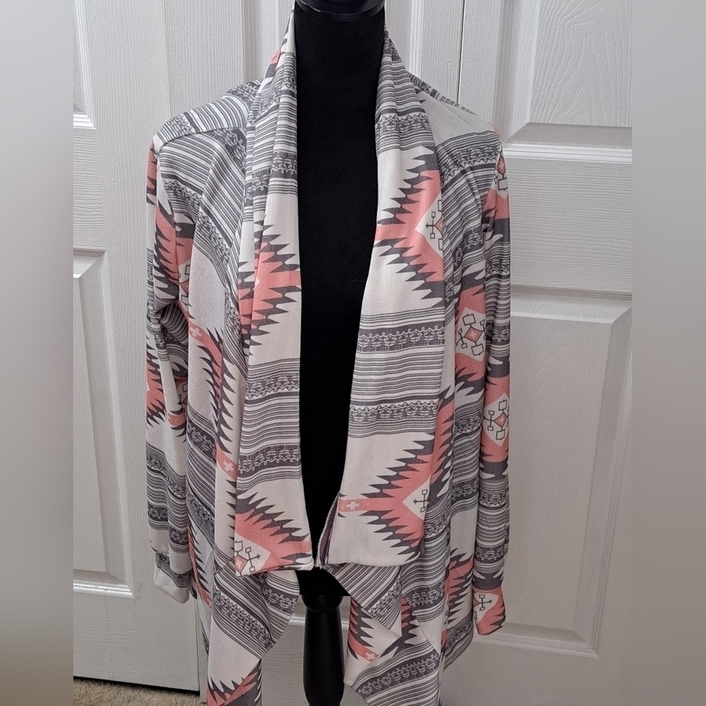 Open Knit Waterfall Cardigan